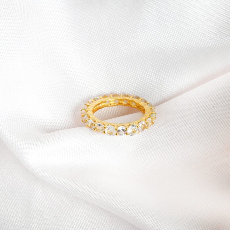 Aquamarine Wedding Band For Women - Image 6