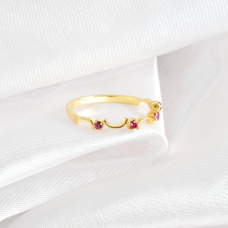 Ruby Wedding Band For Women - Image 4