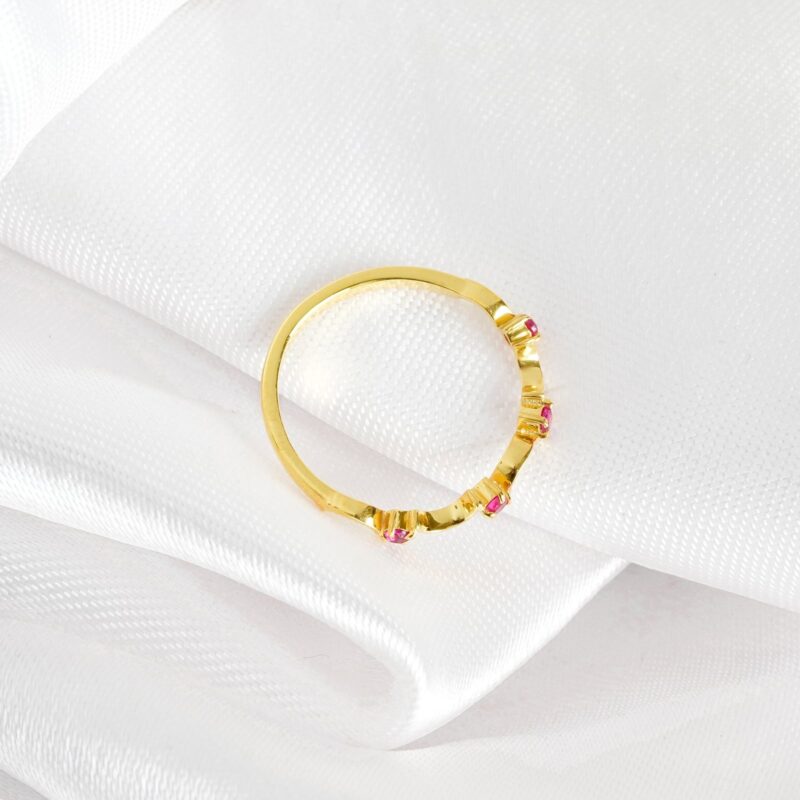 Ruby Wedding Band For Women - Image 3