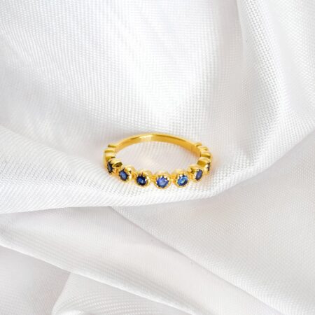 Blue Sapphire Wedding Band For Women
