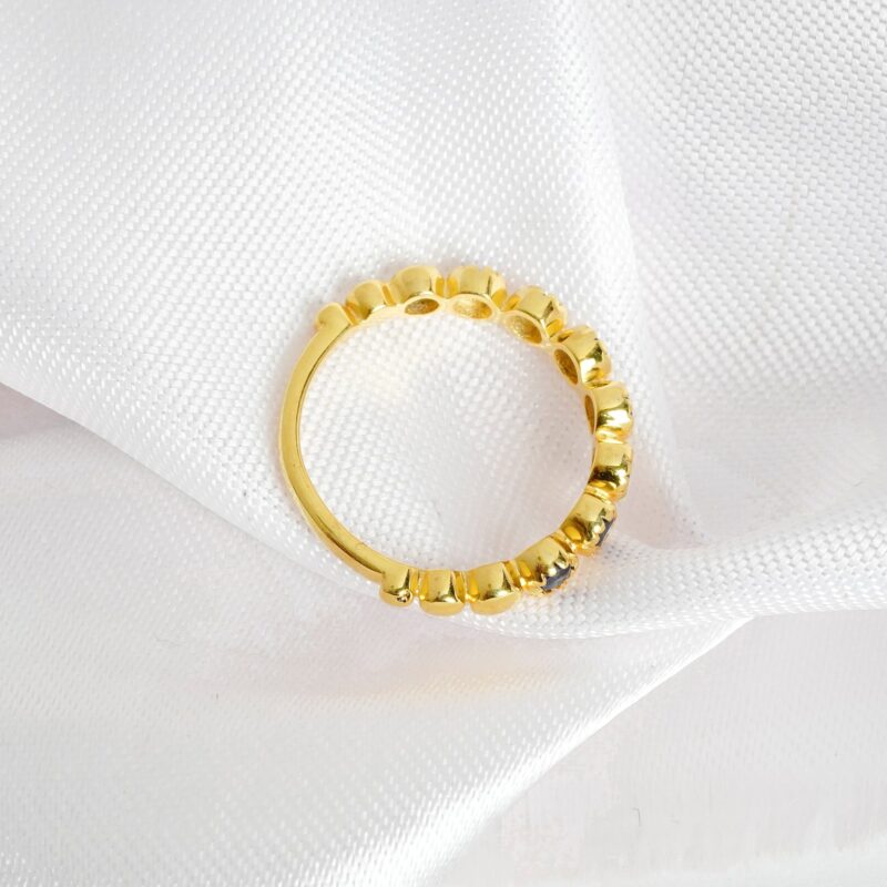 Blue Sapphire Wedding Band For Women - Image 4