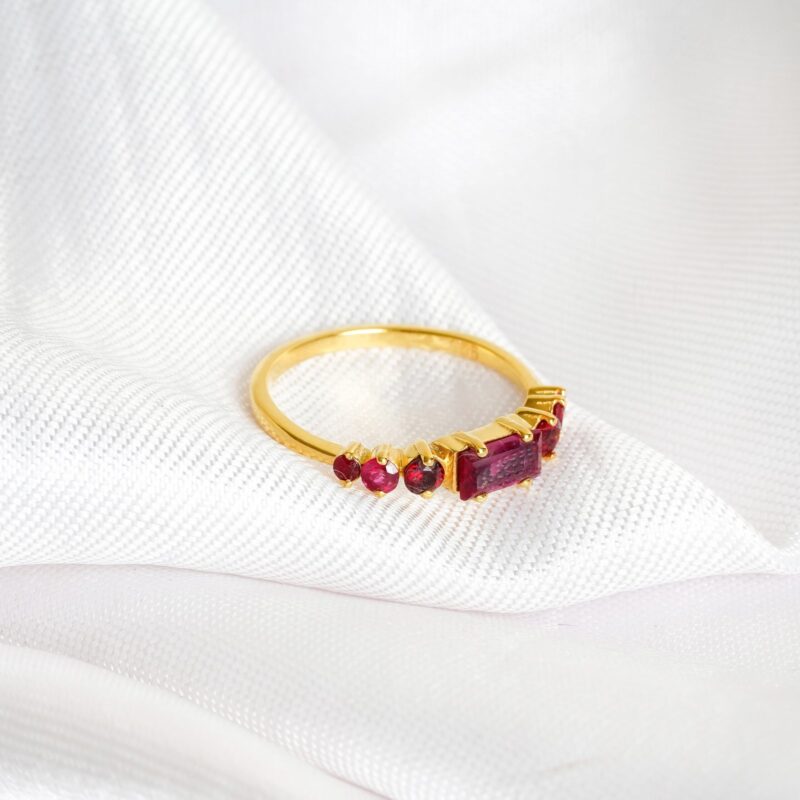 Ruby Wedding Band For Women - Image 3