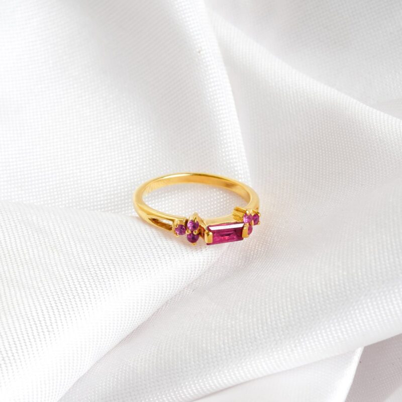 Ruby Wedding Band For Women - Image 3