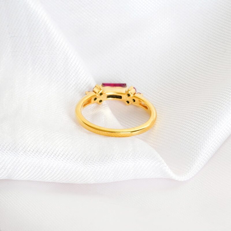Ruby Wedding Band For Women - Image 5
