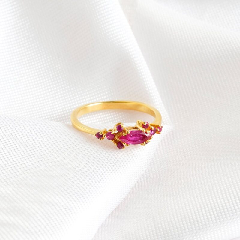 Ruby Wedding Band For Women - Image 3