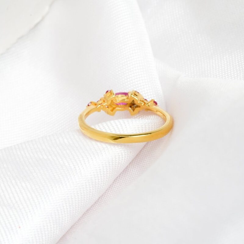 Ruby Wedding Band For Women - Image 5