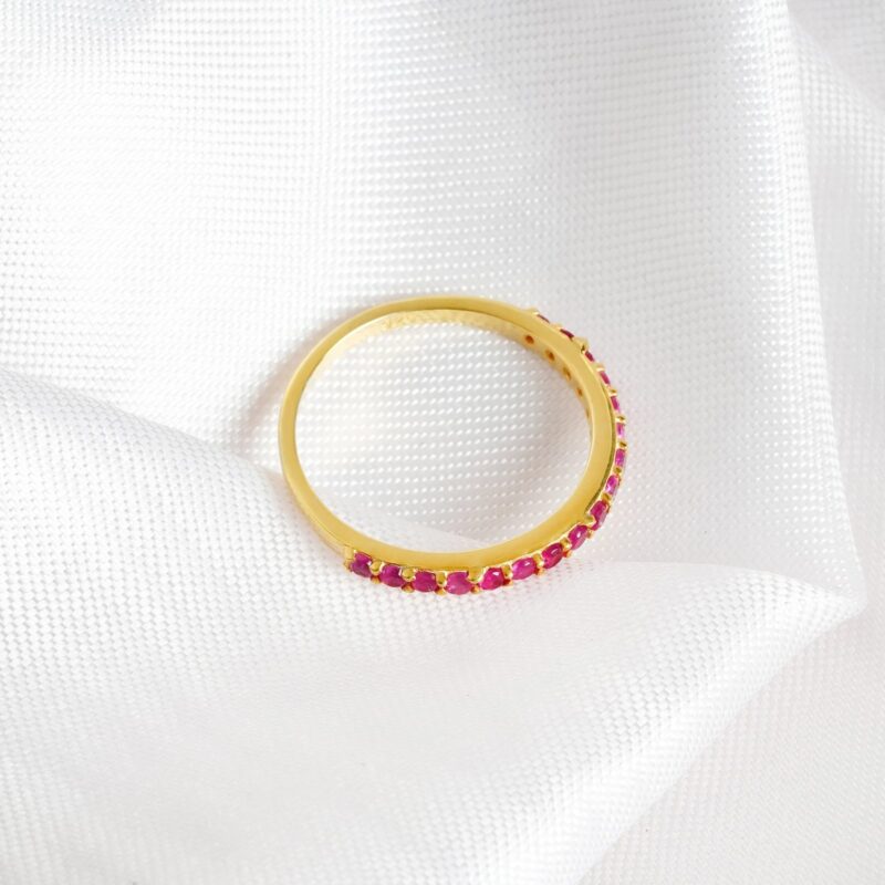 Ruby Wedding Band For Women - Image 4
