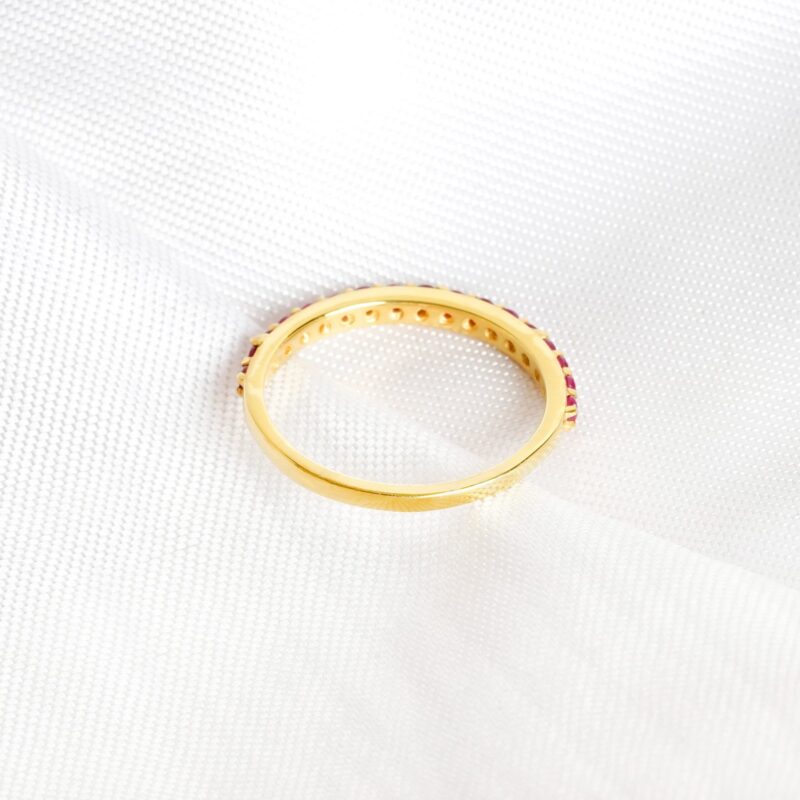 Ruby Wedding Band For Women - Image 5