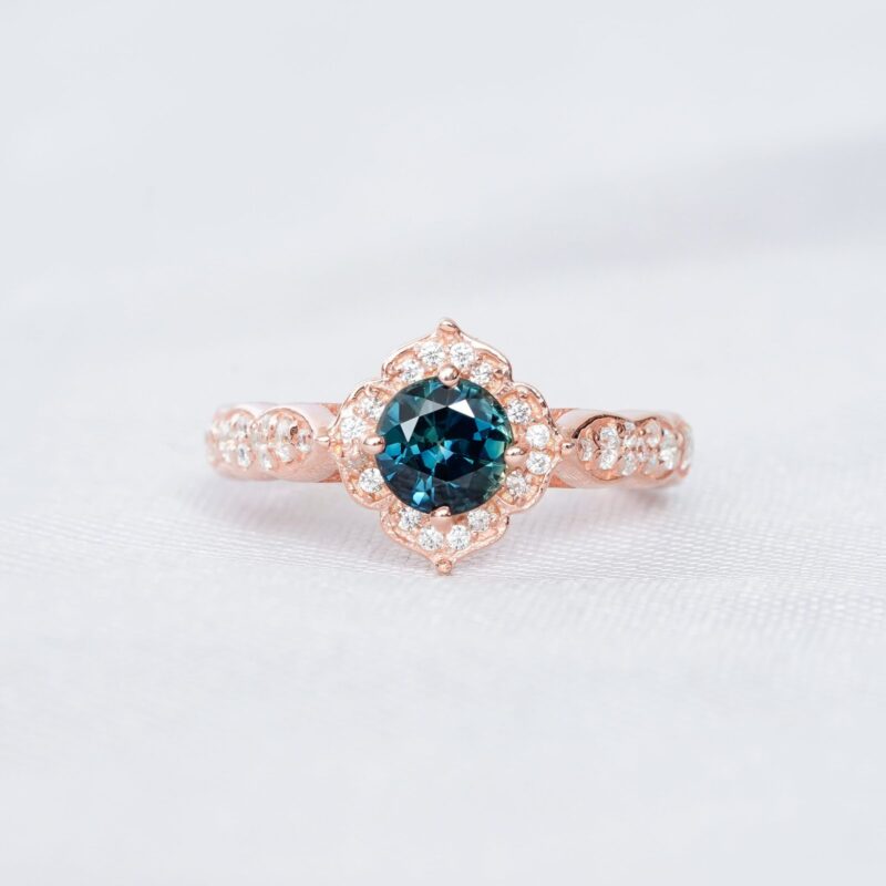 Alexandrite Engagement Ring Set For Women - Image 3