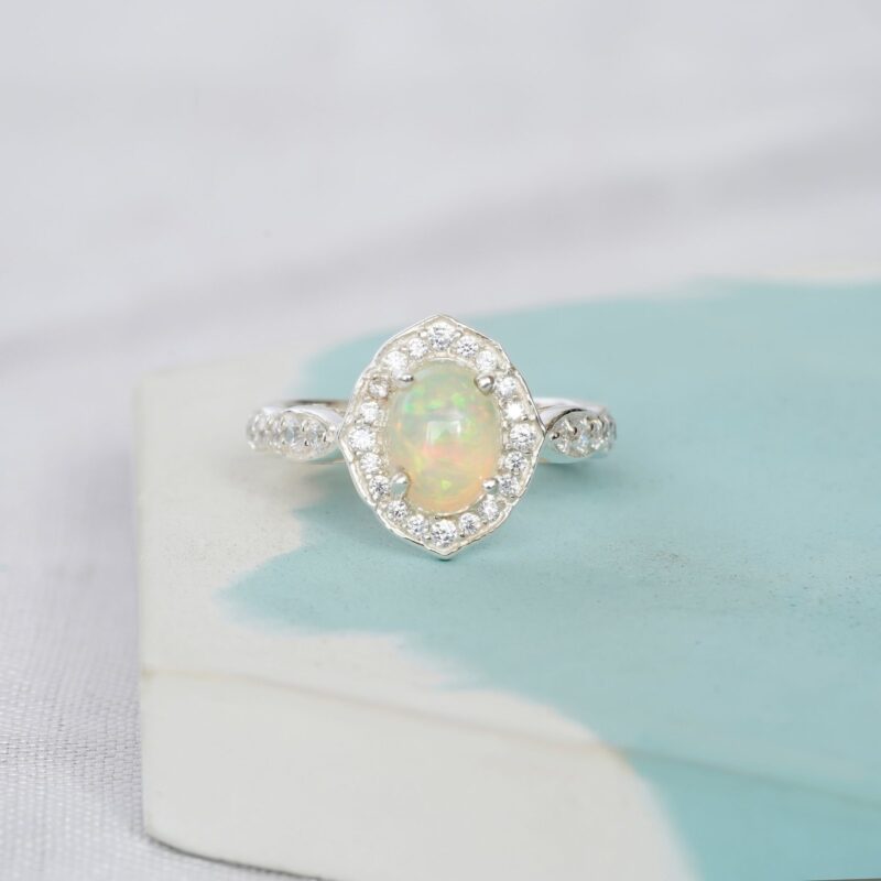 Oval Opal Ring for Women