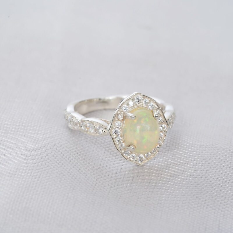 Oval Opal Ring for Women - Image 6