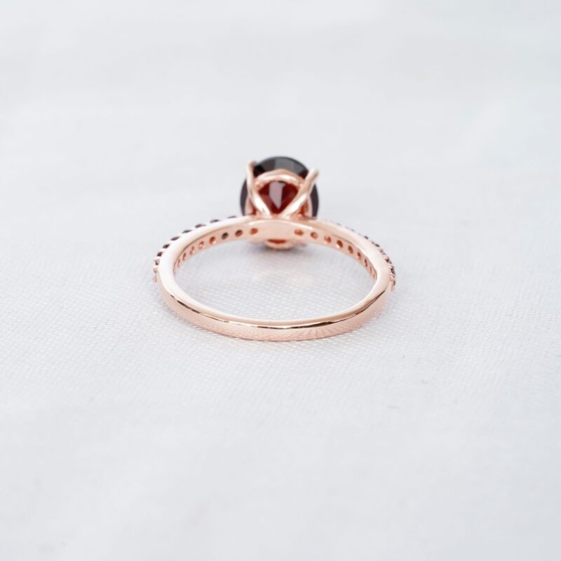 Oval Garnet Ring for Women - Image 7
