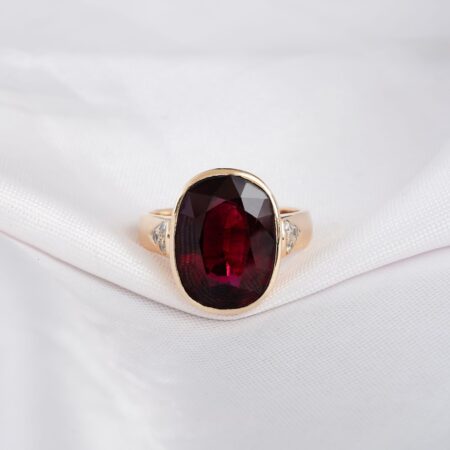 Oval Garnet Ring for Women