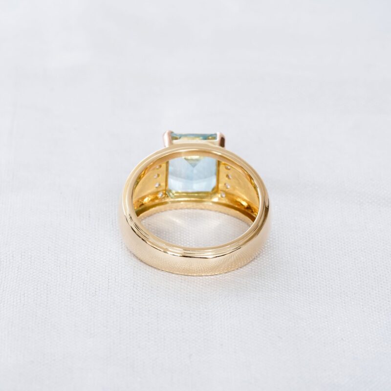 Emerald Cut Aquamarine Ring for Women - Image 4