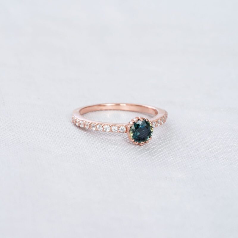 Alexandrite Engagement Ring Set For Women - Image 4