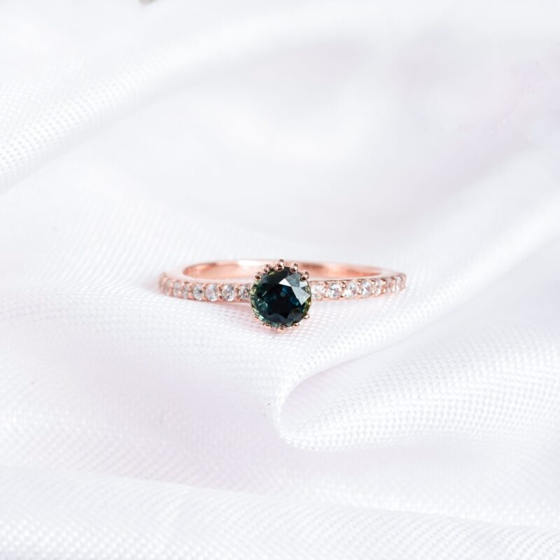 Alexandrite Engagement Ring Set For Women - Image 3