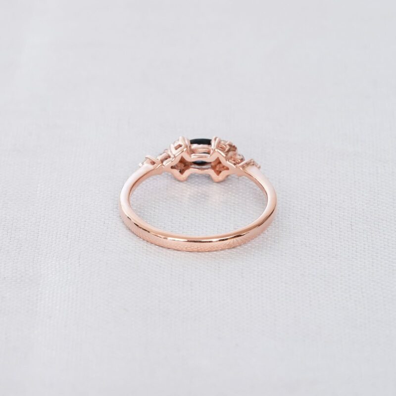 Marquise Blue Sapphire Ring for Women - Image 4