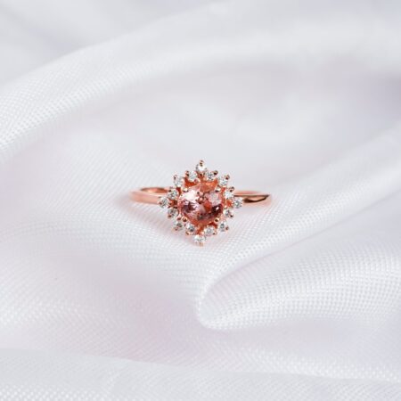 Round Morganite Ring for Women