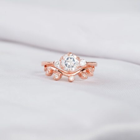 Moissanite Engagement Ring Set For Women