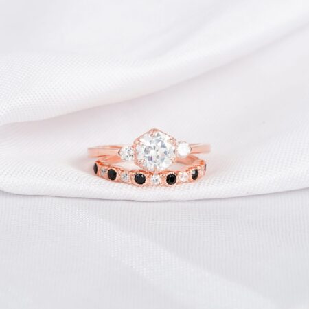 Moissanite Engagement Ring Set For Women