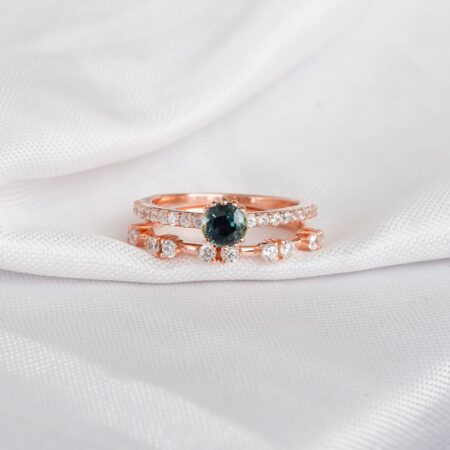 Alexandrite Engagement Ring Set For Women