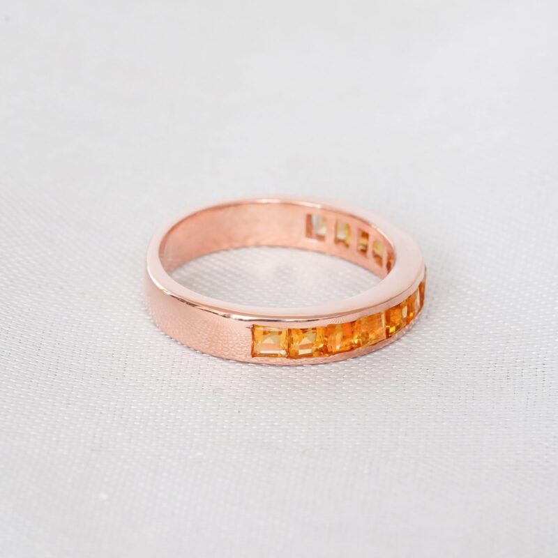 Citrine Wedding Band For Women - Image 3