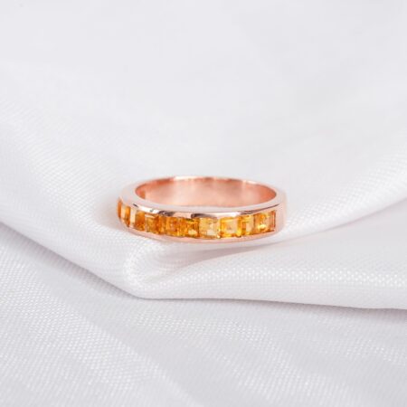 Citrine Wedding Band For Women