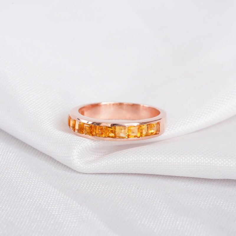 Citrine Wedding Band For Women