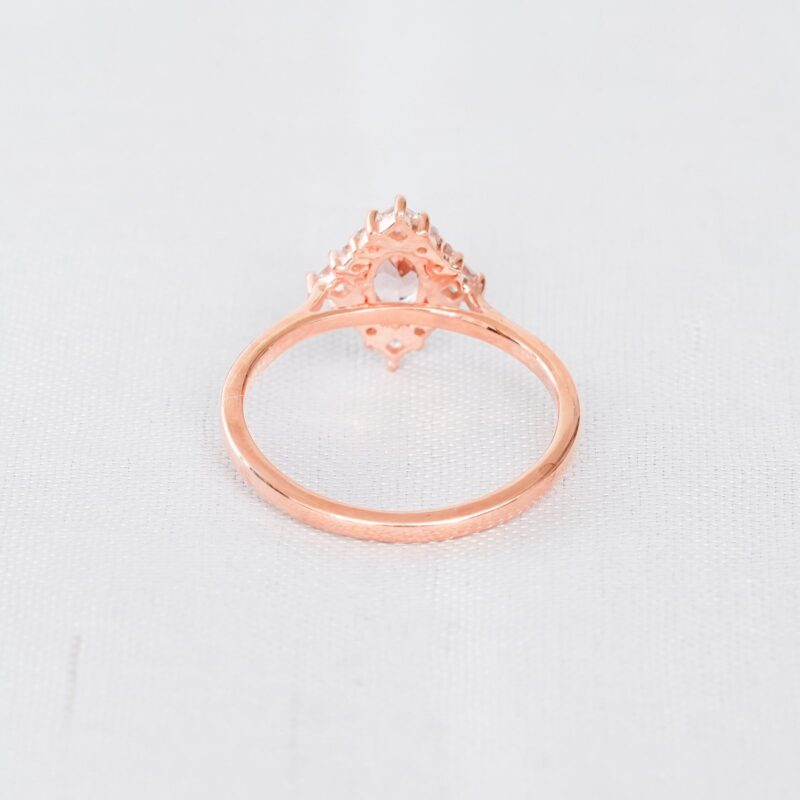 Morganite Engagement Ring Set For Women - Image 6