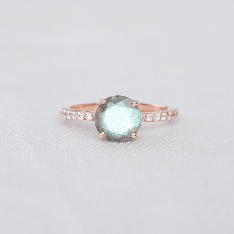 Round Labradorite Ring for Women - Image 2