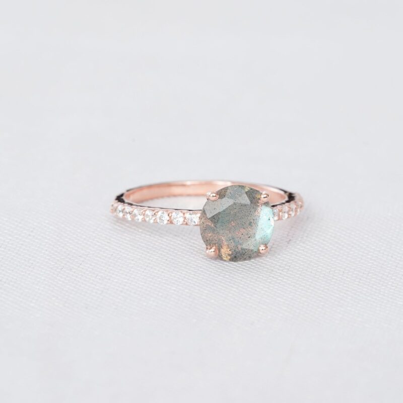 Round Labradorite Ring for Women - Image 3