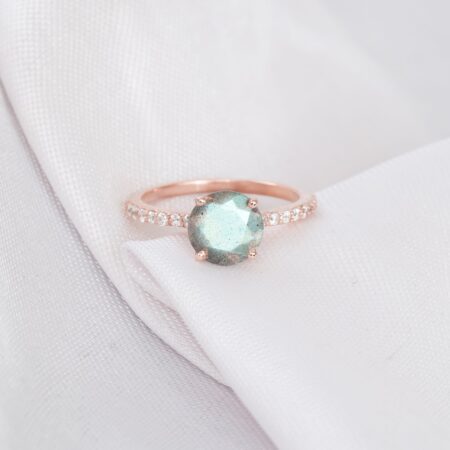Round Labradorite Ring for Women
