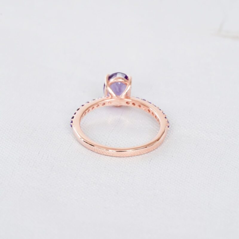 Oval Amethyst Ring for Women - Image 4
