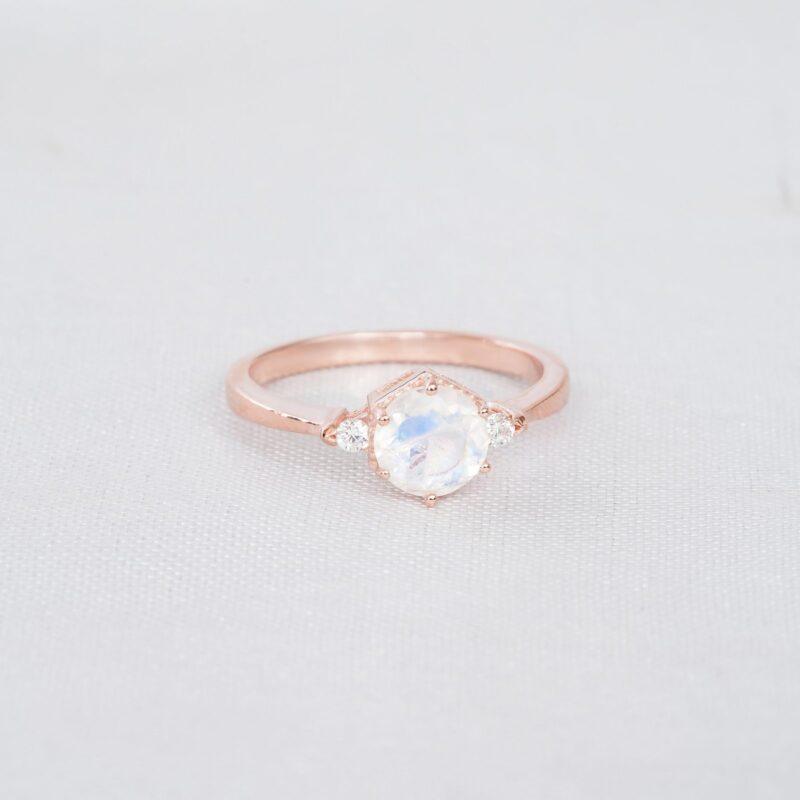 Round Moonstone Ring for Women - Image 3