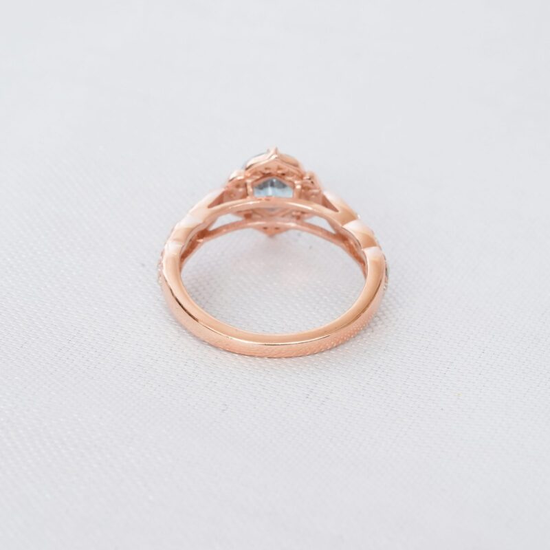 Aquamarine Engagement Ring Set For Women - Image 6