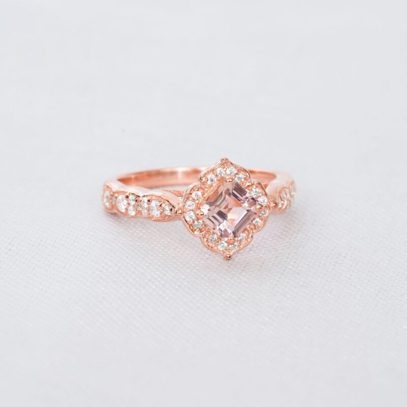 Morganite Engagement Ring for Women - Image 3