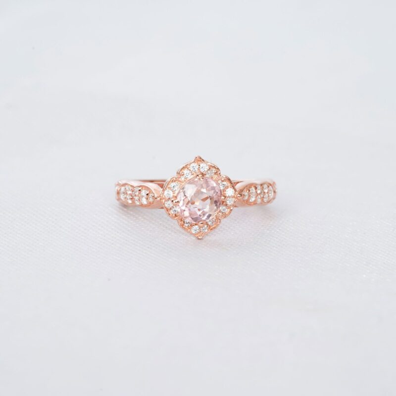 Morganite Engagement Ring for Women - Image 7
