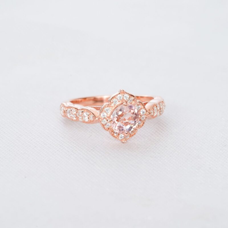 Morganite Engagement Ring for Women - Image 8