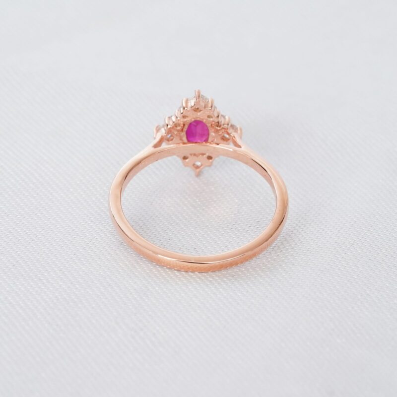 Ruby Engagement Ring Set For Women - Image 6