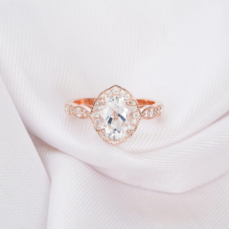 Moissanite Engagement Ring Set For Women - Image 6