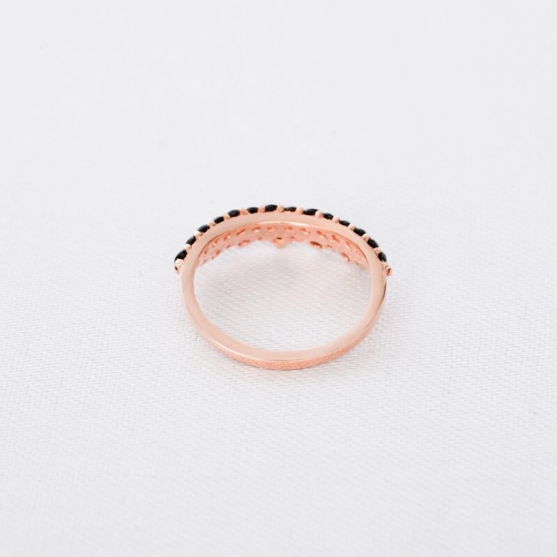 Black Onyx Wedding Band For Women - Image 4