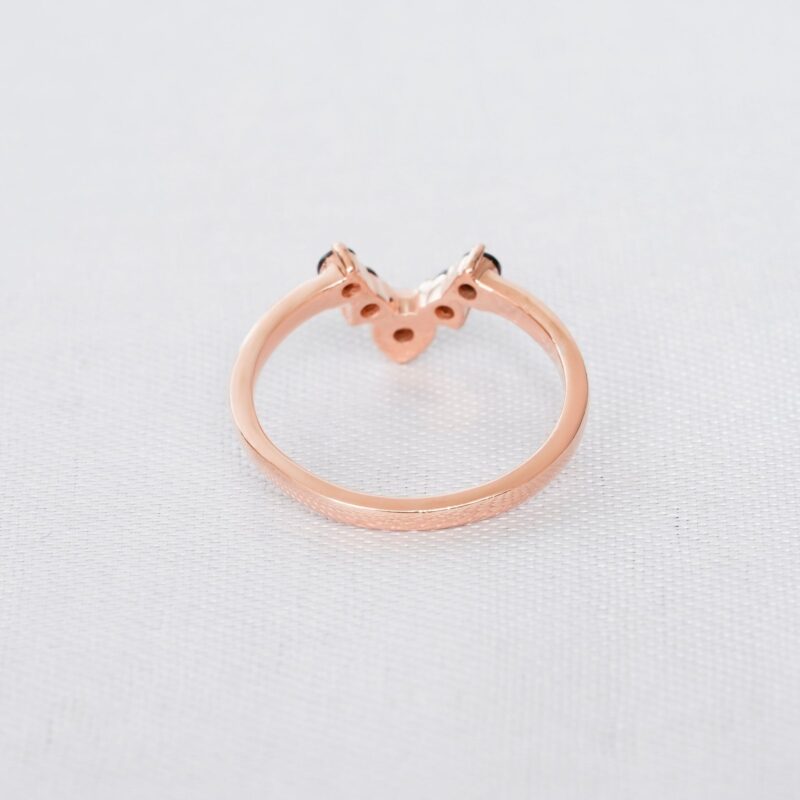 Black Onyx & Diamond Wedding Band For Women - Image 4