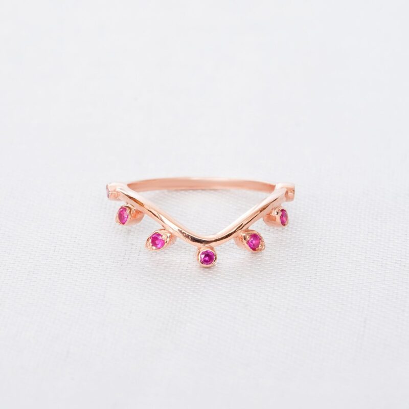 Ruby Wedding Band For Women - Image 2