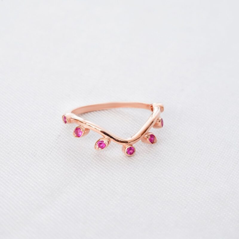 Ruby Wedding Band For Women - Image 3