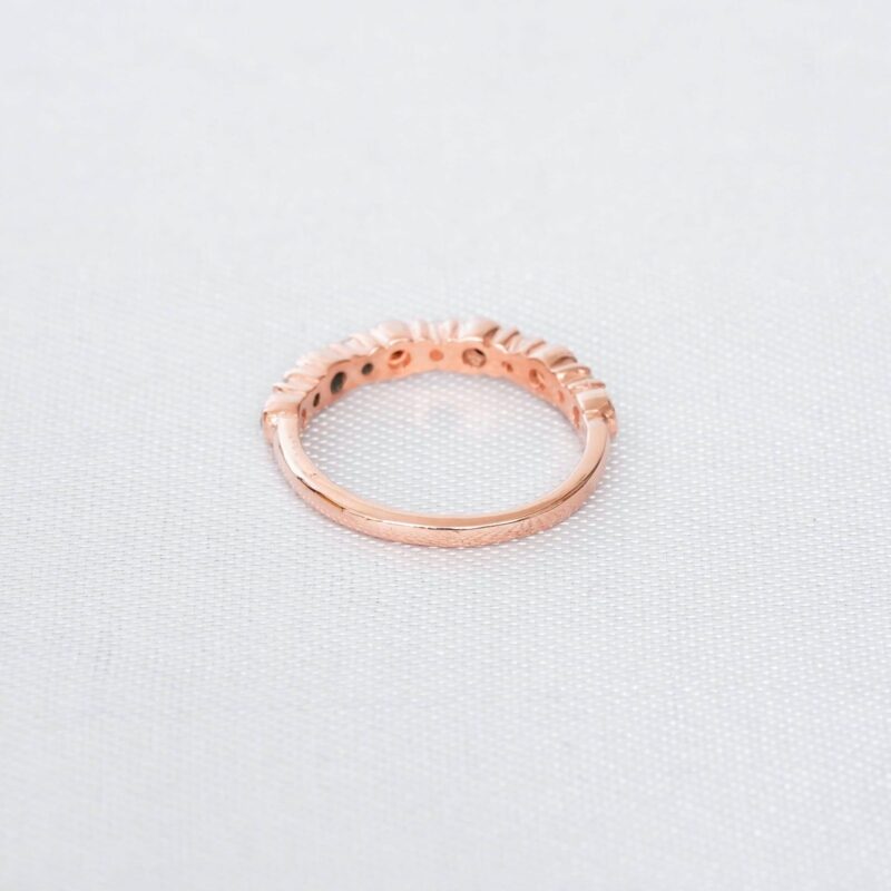 Black Onyx Diamond Wedding Band For Women - Image 4