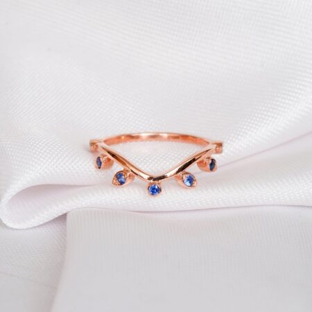Blue Sapphire Wedding Band For Women