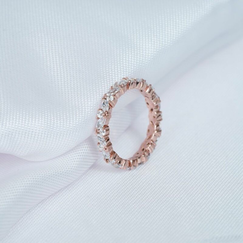 Aquamarine Wedding Band For Women - Image 3