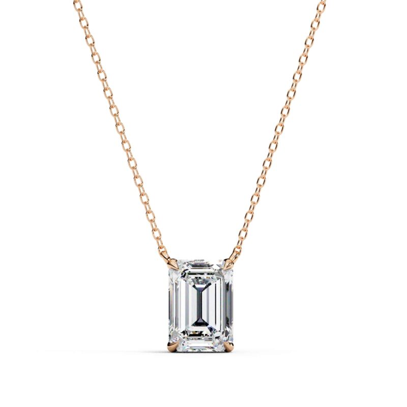Emerald Moissanite Pendant Necklace For Women