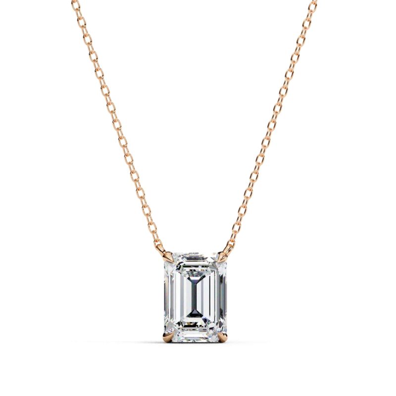 Emerald Moissanite Pendant Necklace For Women - Image 6