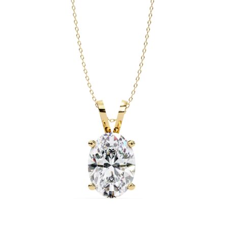 Oval Moissanite Pendant Necklace For Women